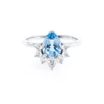 Aquamarine Diamond Rings with Cool, Refined Beauty Aquamarine diamond ring