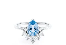 Aquamarine Diamond Rings with Cool, Refined Beauty Aquamarine diamond ring