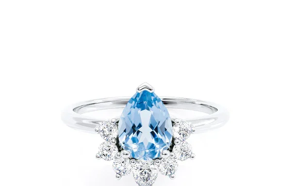 Aquamarine Diamond Rings with Cool, Refined Beauty Aquamarine diamond ring